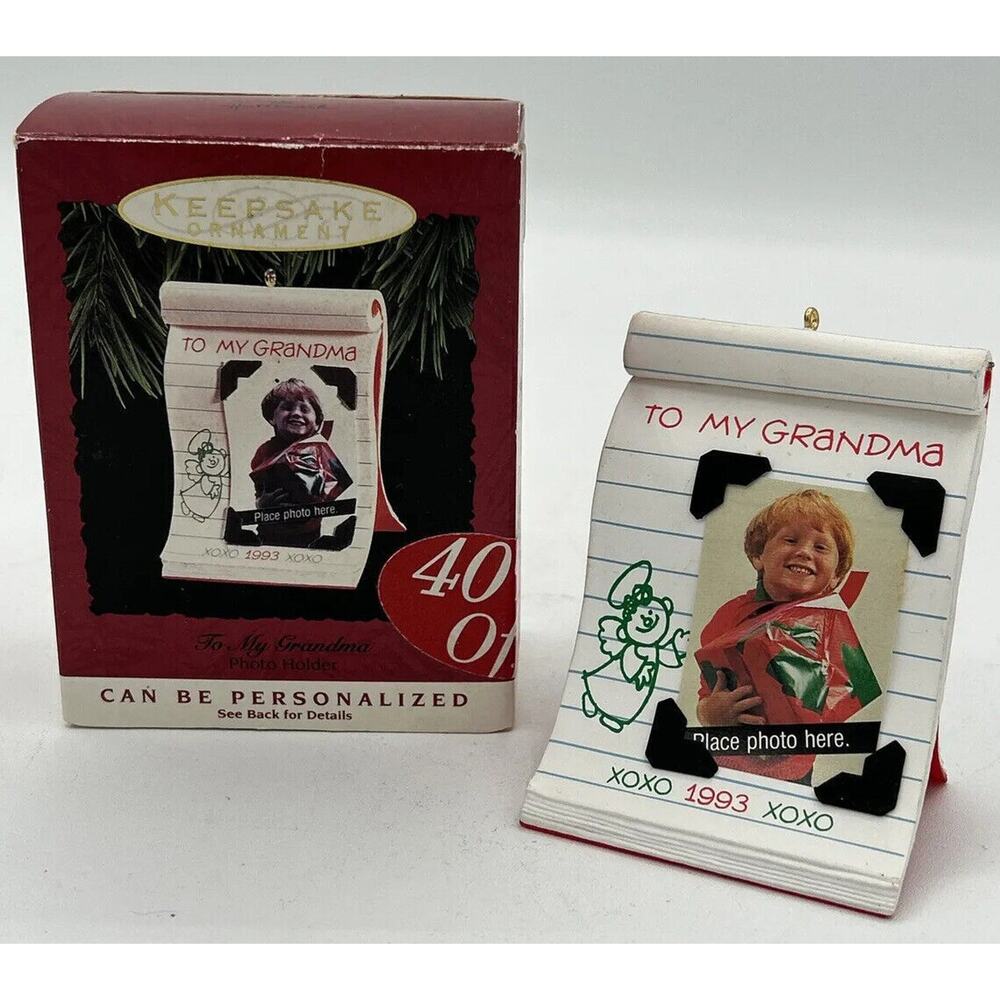 1993‎ Hallmark To My Grandma Photo Holder Ornament SKU U108
